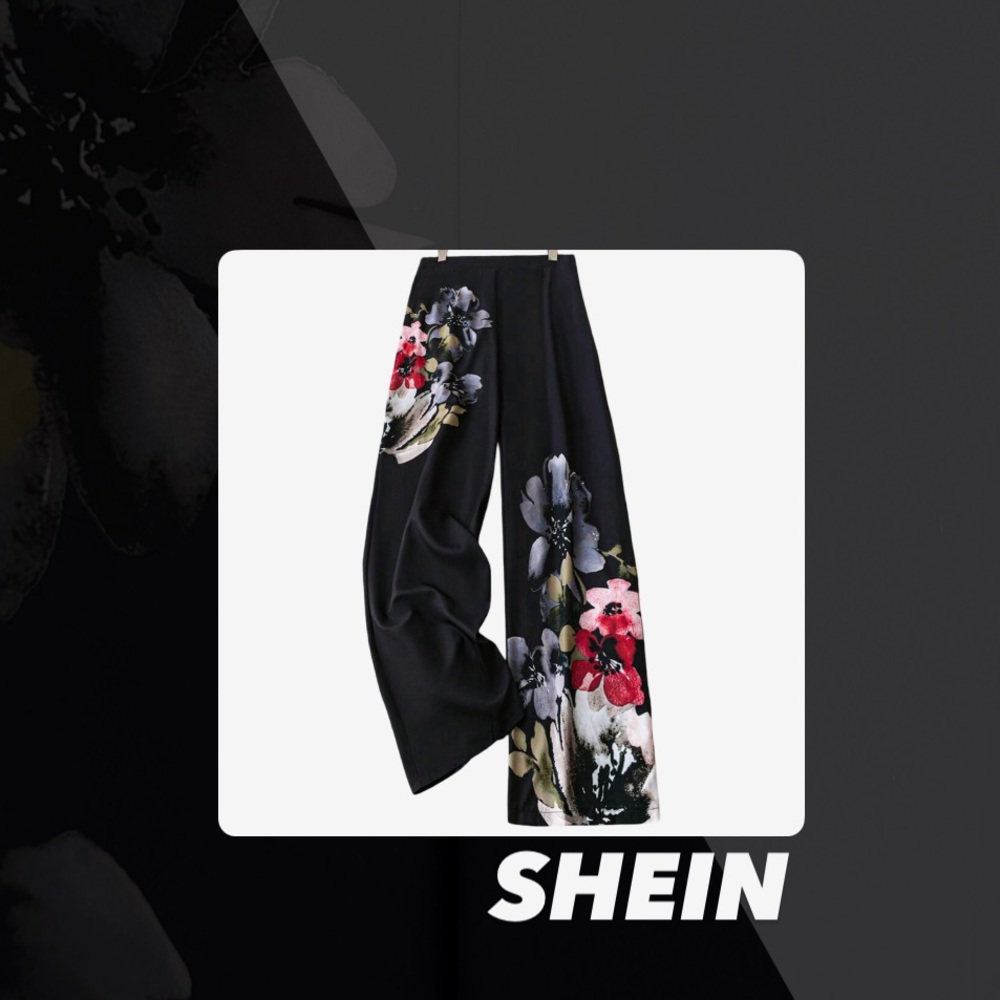NWOT Shein Floral Wide Leg Pants